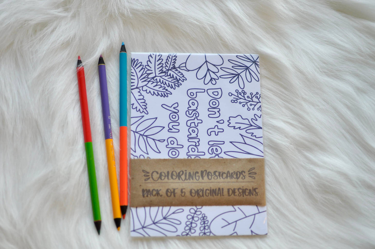 Feminist Themed Coloring Postcards | Set of 5