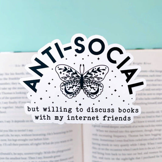 Antisocial Butterfly Sticker