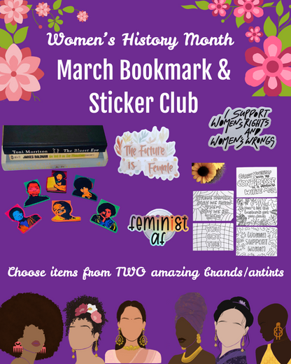 Monthly Bookmark & Stickers Club