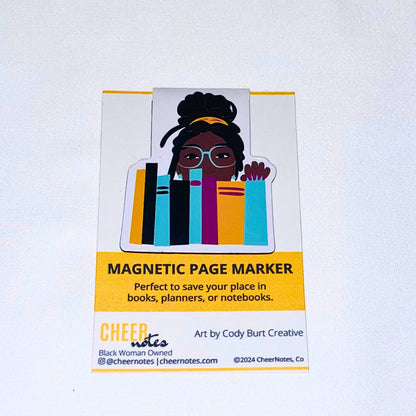 Book Shelf Magnetic Page Marker | Bookmarks |Black Literature