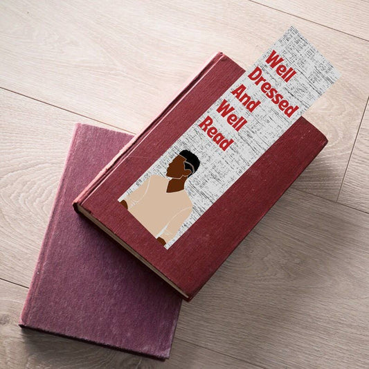 Laminated Well Dressed And Well Read Bookmark