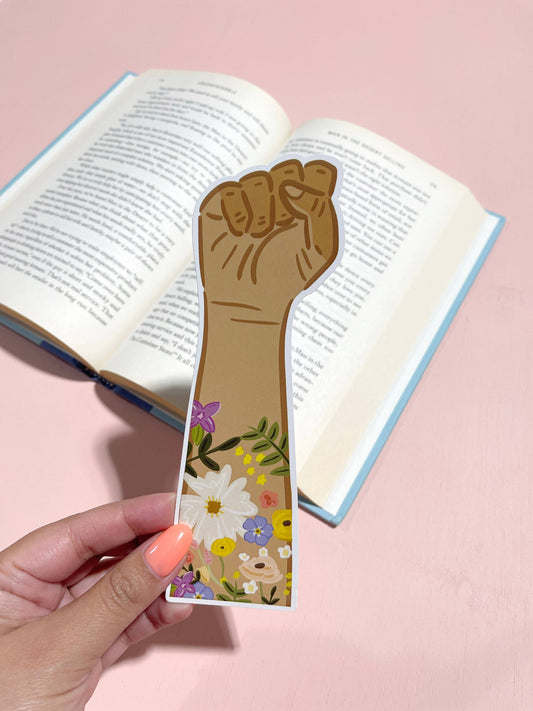 Floral Fist Die Cut Bookmark