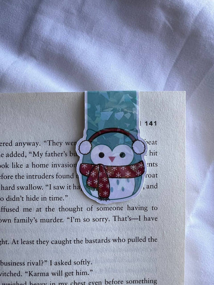 Winter Winston the Owl Squishmallow Magnetic Bookmark