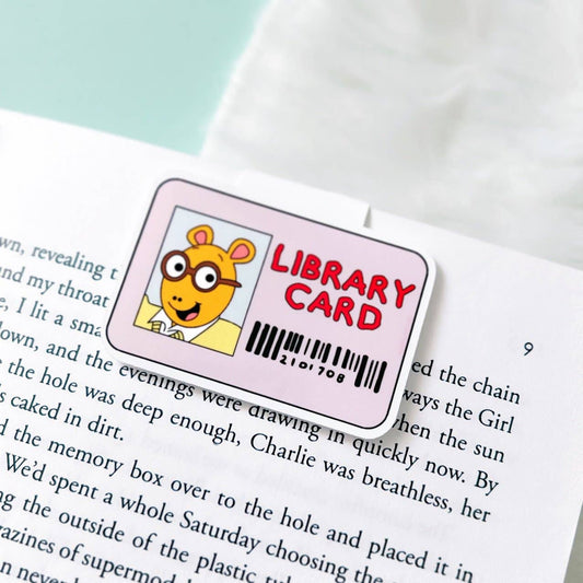 Library Card Magnetic Bookmark - Tuma's Books