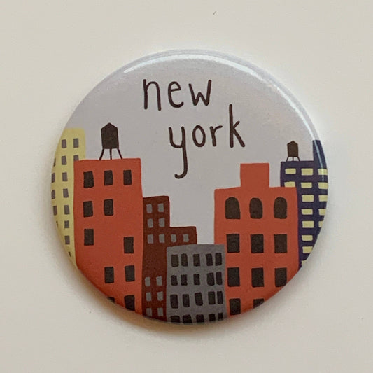 New York 1-inch Buttons - Set of 5 - Pins - Tuma's Books