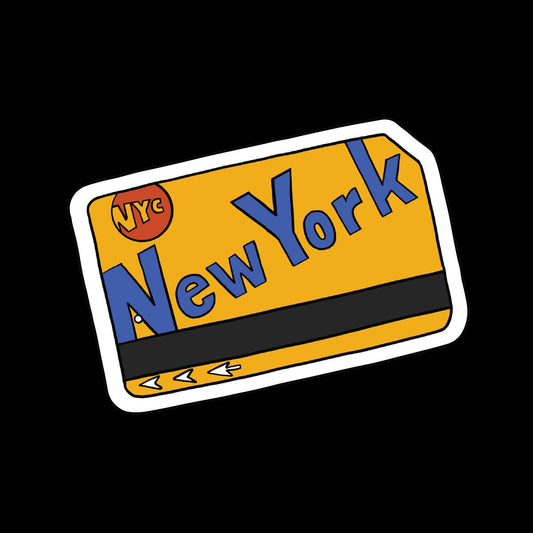 New York City Metrocard Vinyl Sticker - NY Subway Souvenir - Tuma's Books